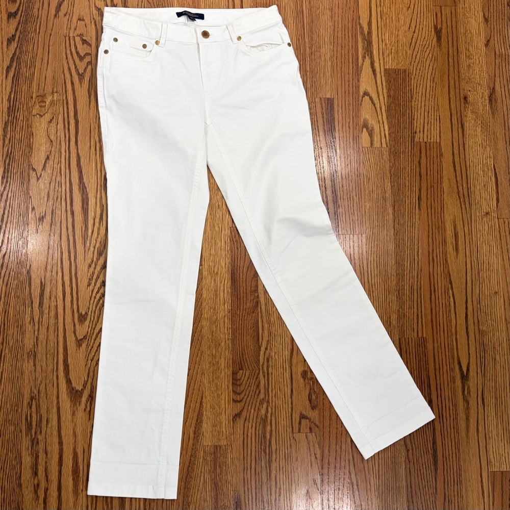 Brooks Brothers White Straight Leg Jeans (2)